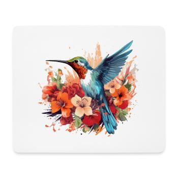 Bunter Kolibri Vogel für Ornithologe - Mousepad (Querformat) - Weiß - Vorne