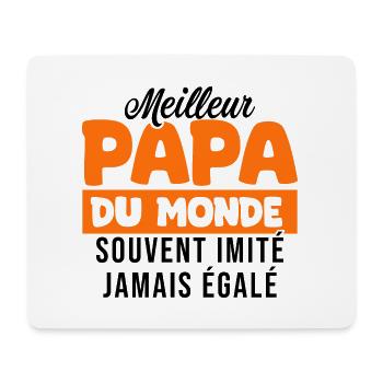 Meilleur papa du monde idée cadeau Papa - Tapis de souris (format paysage) - blanc - Devant