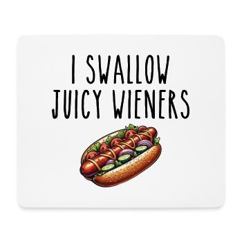 I Swallow Juicy Wieners | Joke, Sarcastic, Funny - Tapis de souris (format paysage) - blanc - Devant