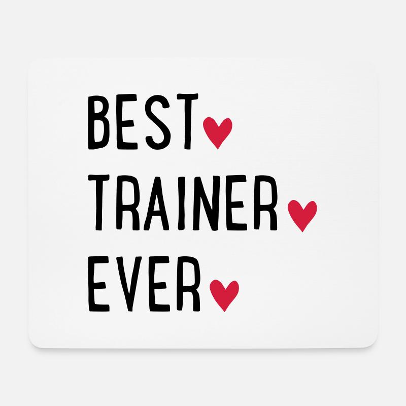 Trainer - Mousepad (Querformat) - Weiß
