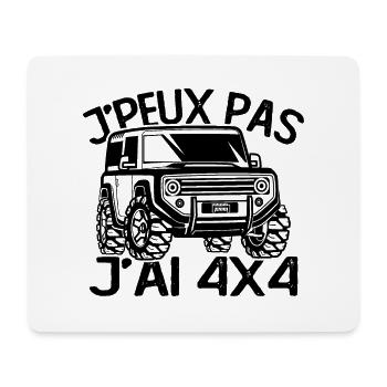 Je peux pas j'ai 4X4 - Tapis de souris (format paysage) - blanc - Devant