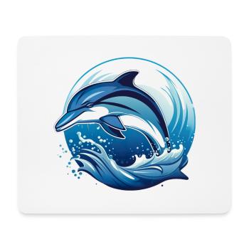 Delfin für einen Biologe Delphinliebhaber - Mousepad (Querformat) - Weiß - Vorne