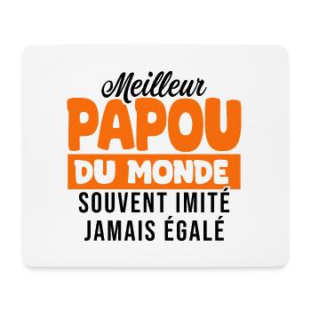 Meilleur papou du monde cadeau Papy grand père - Tapis de souris (format paysage) - blanc - Devant