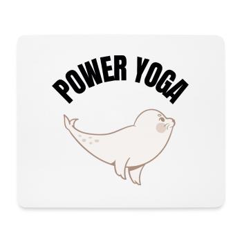 Power Yoga Seal - Mouse Pad (horizontal) - white - Front