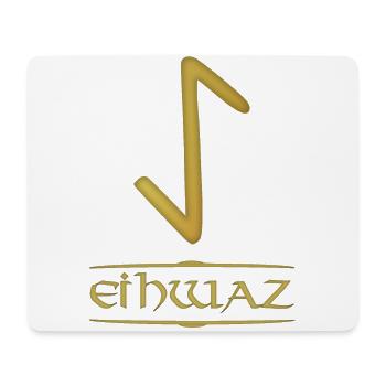 Eihwaz - Rune /Older Futhark /Series of 24 Runes - Mouse Pad (horizontal) - white - Front