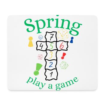 Spring | Spring | Game | Fun | Entertainment - Mouse Pad (horizontal) - white - Front