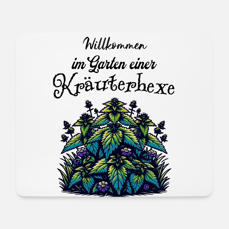 Willkommen im Garten - Kräuterhexe - Naturheilerin - Mousepad (Querformat) - Weiß