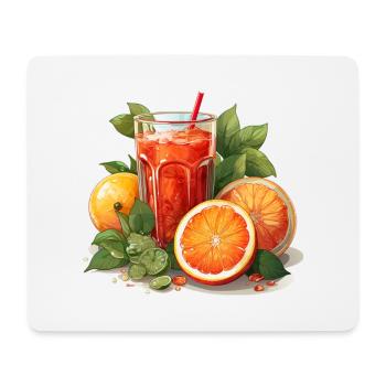 Blutorange Orange Saft Blutorangensaft - Mousepad (Querformat) - Weiß - Vorne
