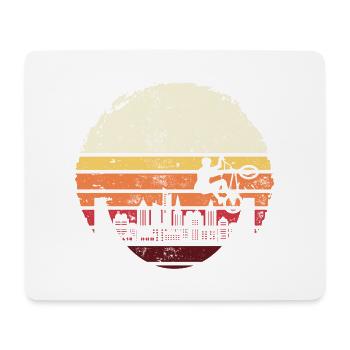 Sunset City BMX Silhouette - Mousepad (Querformat) - Weiß - Vorne