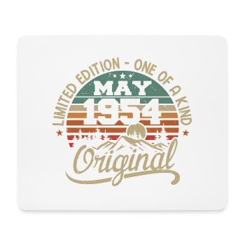 May 1954 Birthday May 1954 Gift 1954 May - Mouse Pad (horizontal) - white - Front