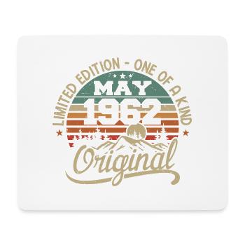 May 1962 Birthday May 1962 Gift 1962 May - Mouse Pad (horizontal) - white - Front