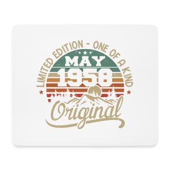 May 1958 Birthday May 1958 Gift 1958 May - Mouse Pad (horizontal) - white - Front