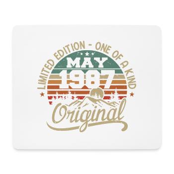 Mai 1987 Geburtstag Mai 1987 Geschenk 1987 Mai - Mousepad (Querformat) - Weiß - Vorne