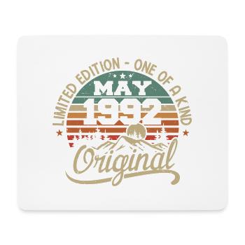 Mai 1992 Geburtstag Mai 1992 Geschenk 1992 Mai - Mousepad (Querformat) - Weiß - Vorne