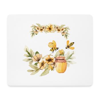Pot de miel - Tapis de souris (format paysage) - blanc - Devant