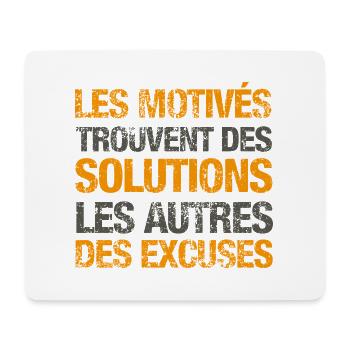 Les motivés trouvent des solutions - Tapis de souris (format paysage) - blanc - Devant