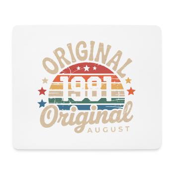 Original, August 1981 Vintage-Jubiläum 1981 - Mousepad (Querformat) - Weiß - Vorne