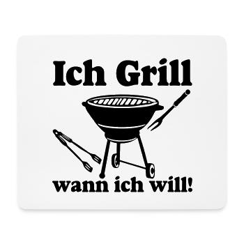 Grillkönig,Grillen,BBQ , Ich Grill (25) - Mousepad (Querformat) - Weiß - Vorne