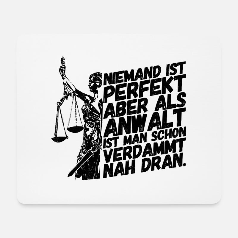Anwalt Jurist Jura Richter Gesetz - Mousepad (Querformat) - Weiß