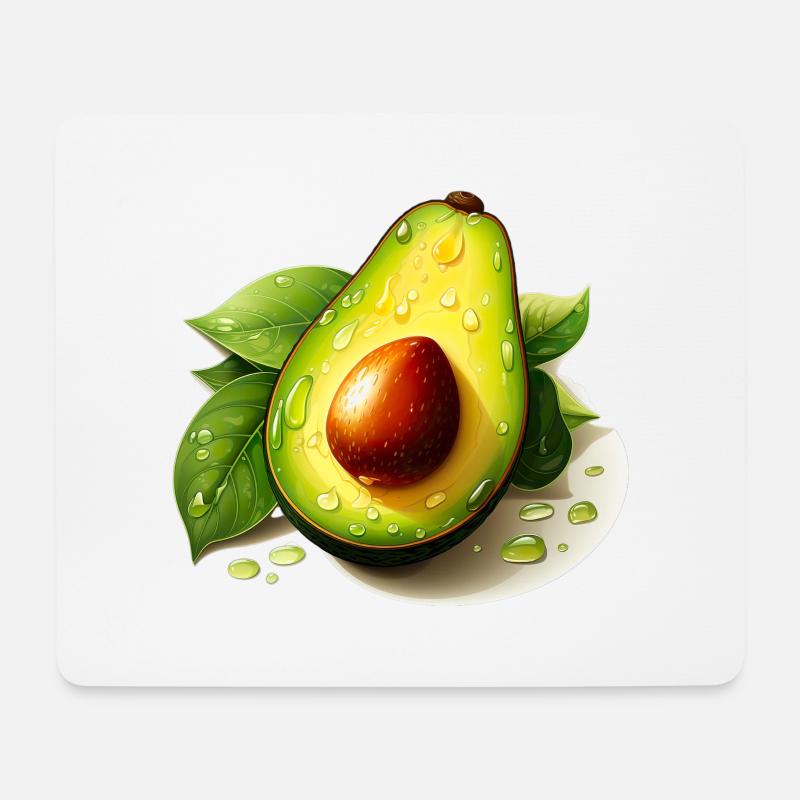 Avocado für einen Avocado Liebhaber und Sportler - Mousepad (Querformat) - Weiß
