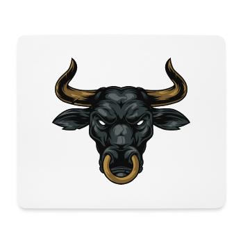 Majestätischer Bulle mit intensivem Blick - Mousepad (Querformat) - Weiß - Vorne