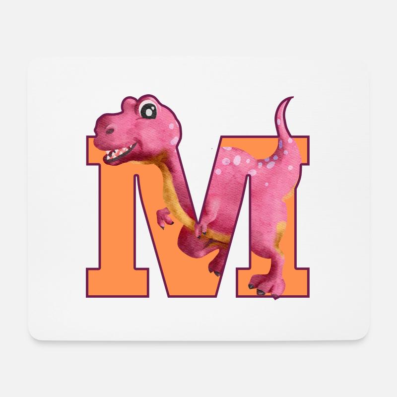 M- DINOSAURIER, Personalisierbar - Mousepad (Querformat) - Weiß