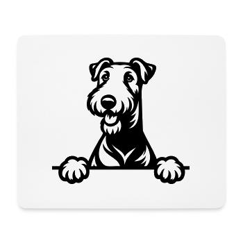 Airedale Terrier - Mouse Pad (horizontal) - white - Front