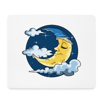 Mond Traum Träumer Schlafmütze für Kinder - Mousepad (Querformat) - Weiß - Vorne
