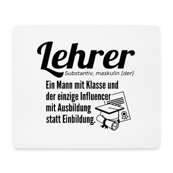 Lehrer Definition ein Mann mit Klasse - Mousepad (Querformat) - Weiß - Vorne