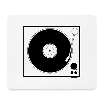 Turntable design for vinyl fans, DJs and DJanes - Mouse Pad (horizontal) - white - Front