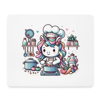 Kulinarisches Einhorn Magische Abenteuer Koch - Mousepad (Querformat) - Weiß - Vorne