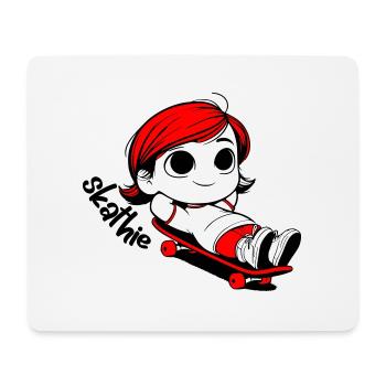 Kathie relaxing on a skateboard - Mouse Pad (horizontal) - white - Front