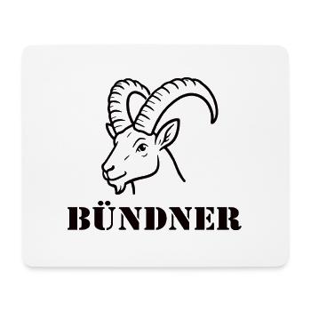 Graubünden Alpine Bock - Mouse Pad (horizontal) - white - Front