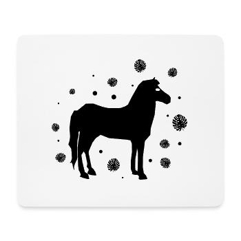 Pferd Reiten Reitsport Hengst Ross - Mousepad (Querformat) - Weiß - Vorne