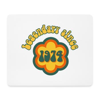 Legendary since 1974 Birthday Retro - Mouse Pad (horizontal) - white - Front