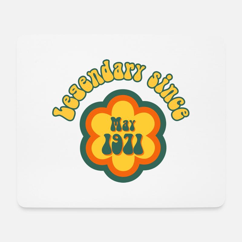 Legendary since May 1971 Geburtstag Retro - Mousepad (Querformat) - Weiß