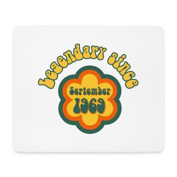 Legendary since September 1969 Birthday Retro - Mouse Pad (horizontal) - white - Front