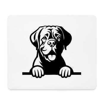 Dogue De Bordeaux - Tapis de souris (format paysage) - blanc - Devant
