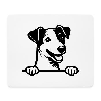 Jack Russel Terrier - Tapis de souris (format paysage) - blanc - Devant