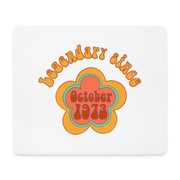 Legendary since October 1973 Birthday Retro - Mouse Pad (horizontal) - white - Front