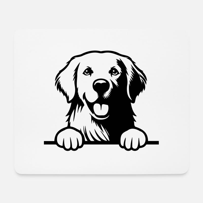 Golden Retriever - Mouse Pad (horizontal) - white