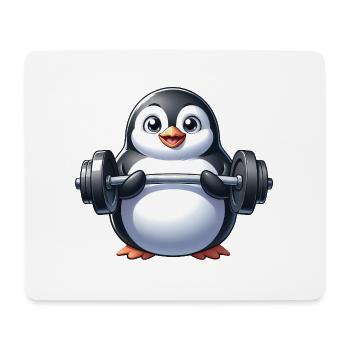 Pinguin Workout Fitness süß lustig - Mousepad (Querformat) - Weiß - Vorne