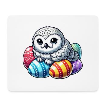 Süße Eule Osterei Cartoon Ostern Chillen - Mousepad (Querformat) - Weiß - Vorne