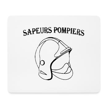 helmet firefighter - Mouse Pad (horizontal) - white - Front