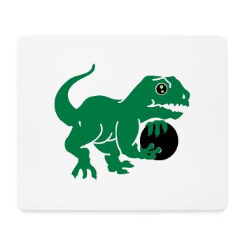 bowling dino (3c) - Mouse Pad (horizontal) - white - Front