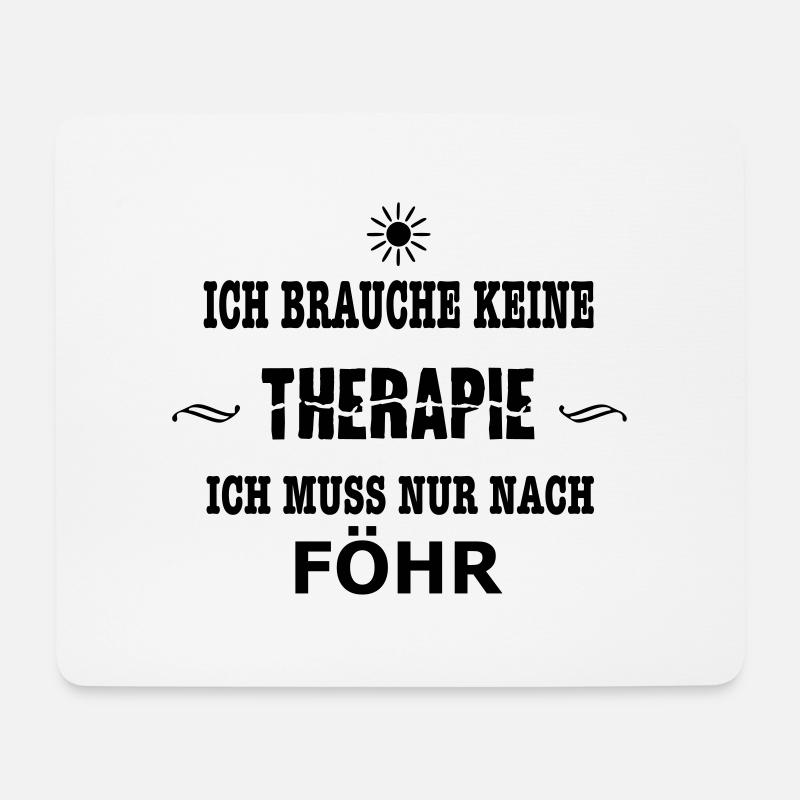 THERAPIE Föhr SONNE - Mousepad (Querformat) - Weiß