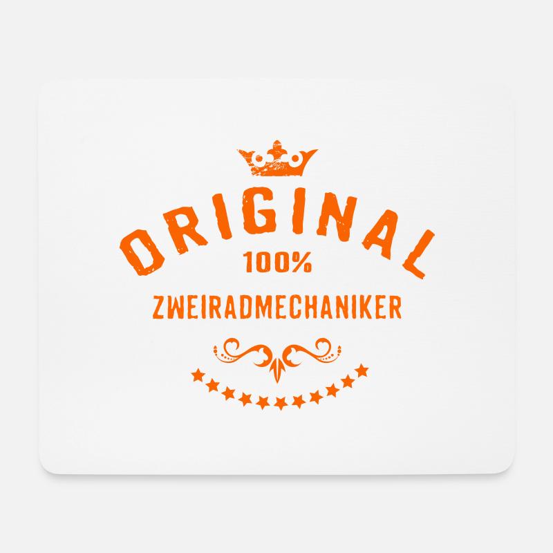 Original 100 Prozent Zweiradmechaniker - RAHMENLOS - Mousepad (Querformat) - Weiß