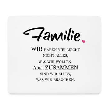 Familie - Mousepad (Querformat) - Weiß - Vorne