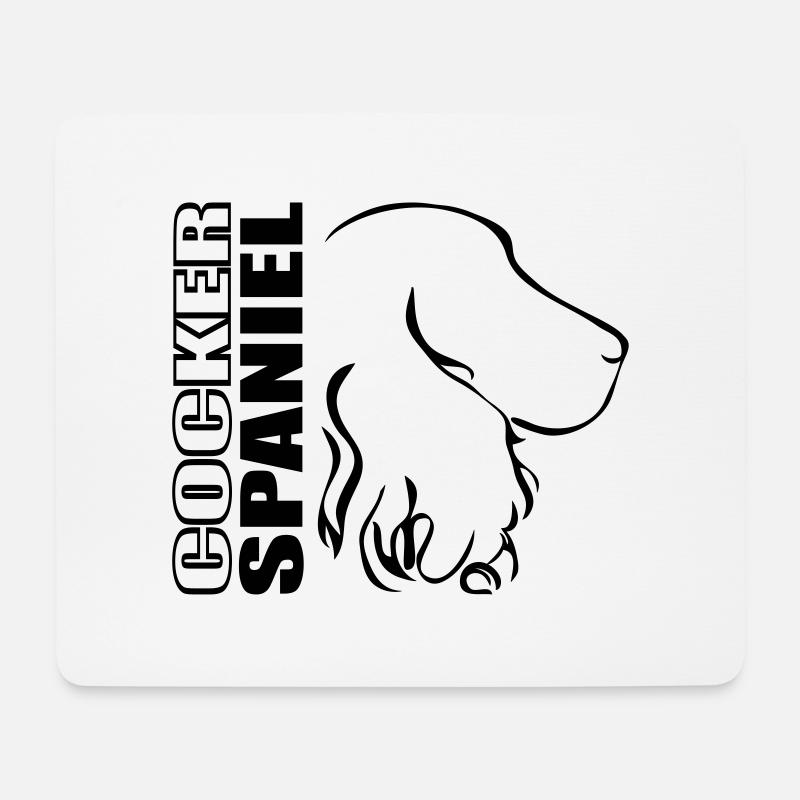 COCKER SPANIEL PROFIL - Mousepad (Querformat) - Weiß