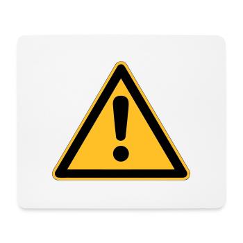 Safety-Sign Warning - Mousepad (Querformat) - Weiß - Vorne